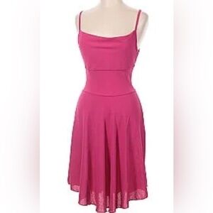 See You Monday | Fuchsia Midi Dress (M)